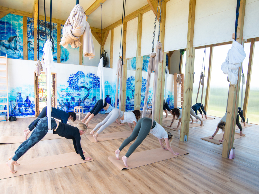 Aerial yoga class and workshop between Tavira and Olhão, Algarve