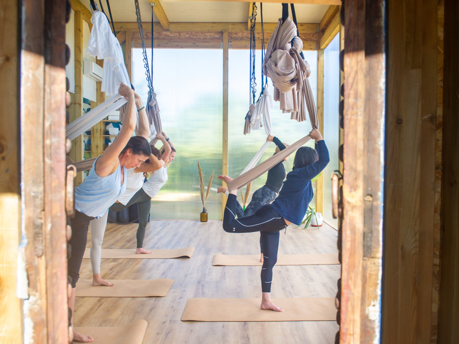 Discover the aerial yoga in Tavira and Faro, Algarve